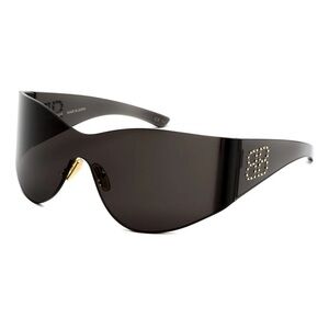 Balenciaga Black Sunglasses with Crystal Logo